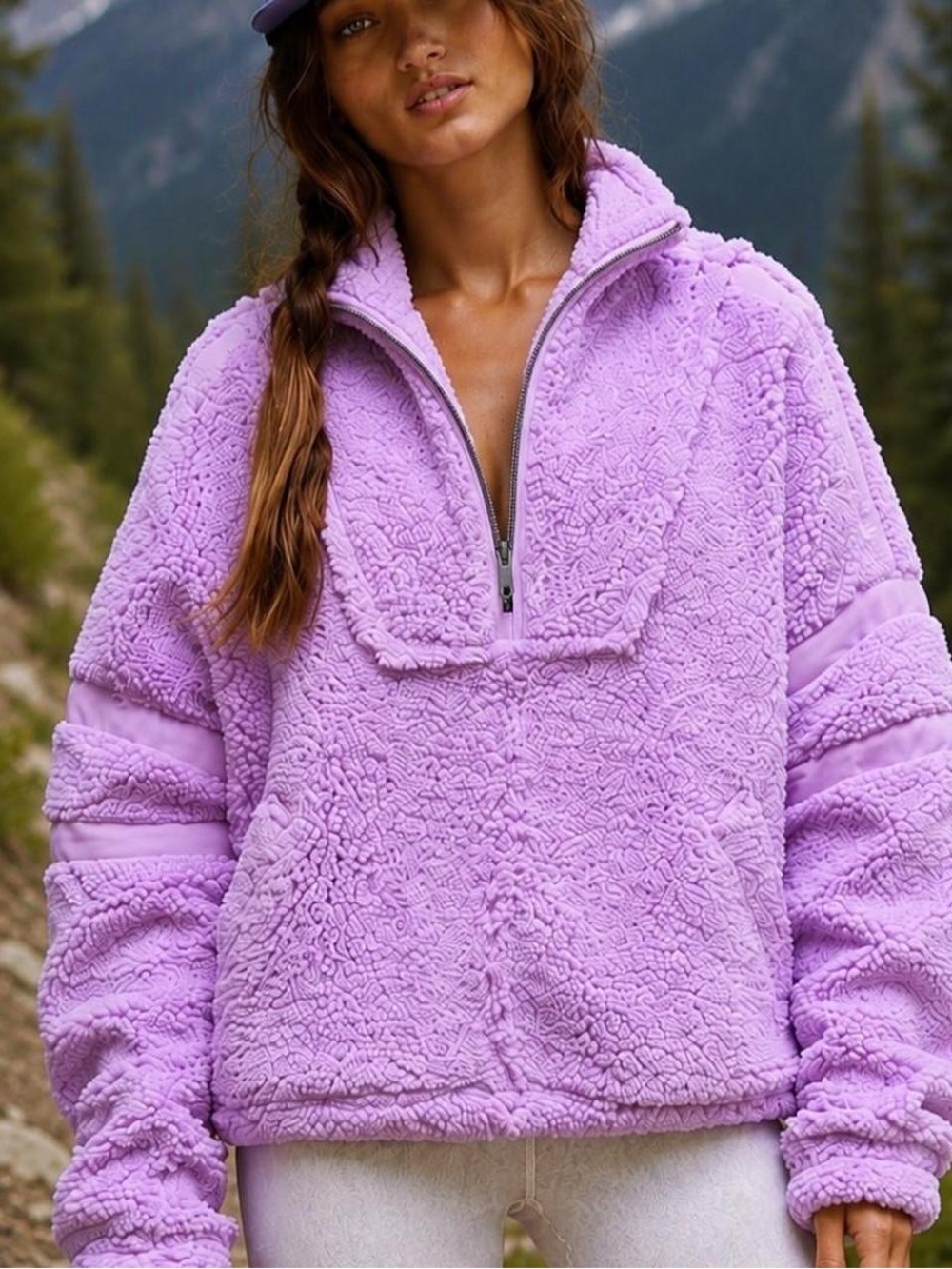 Free People Purple Teddy Jacket